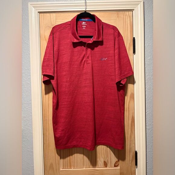Greg Norman Polo Shirt Mens XXL Red Play Dry Golf Short Sleeve Dri-Fit Casual - Picture 1 of 7